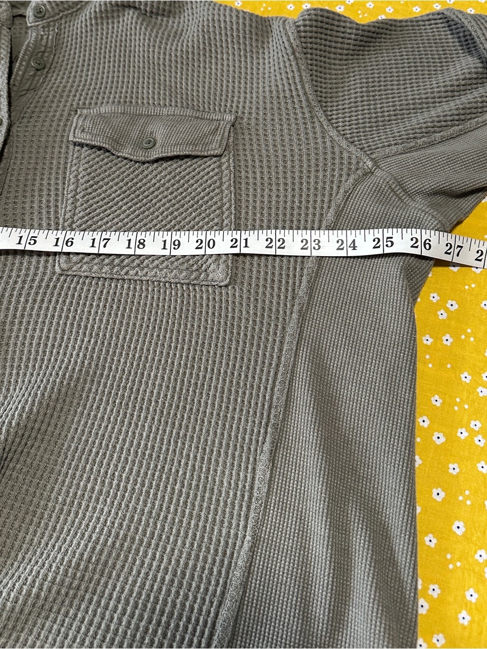 Aerie - Waffle Knit Button-Up Shirt Jacket in Olive - Picture 10 of 14